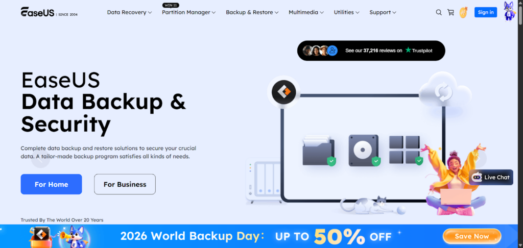 EaseUS Homepage